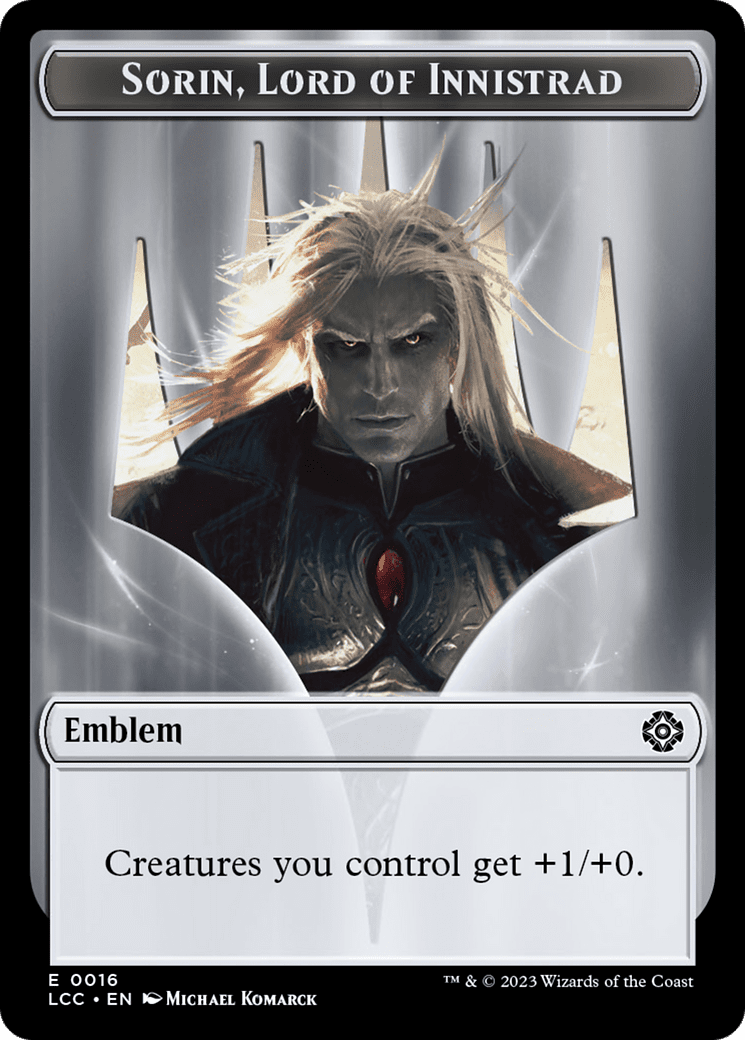 Sorin, Lord of Innistrad Emblem (TLCC-016) - The Lost Caverns of Ixalan Commander Tokens Foil
