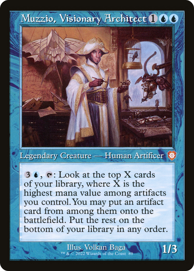 Muzzio, Visionary Architect (Retro) [The Brothers' War Commander] Foil