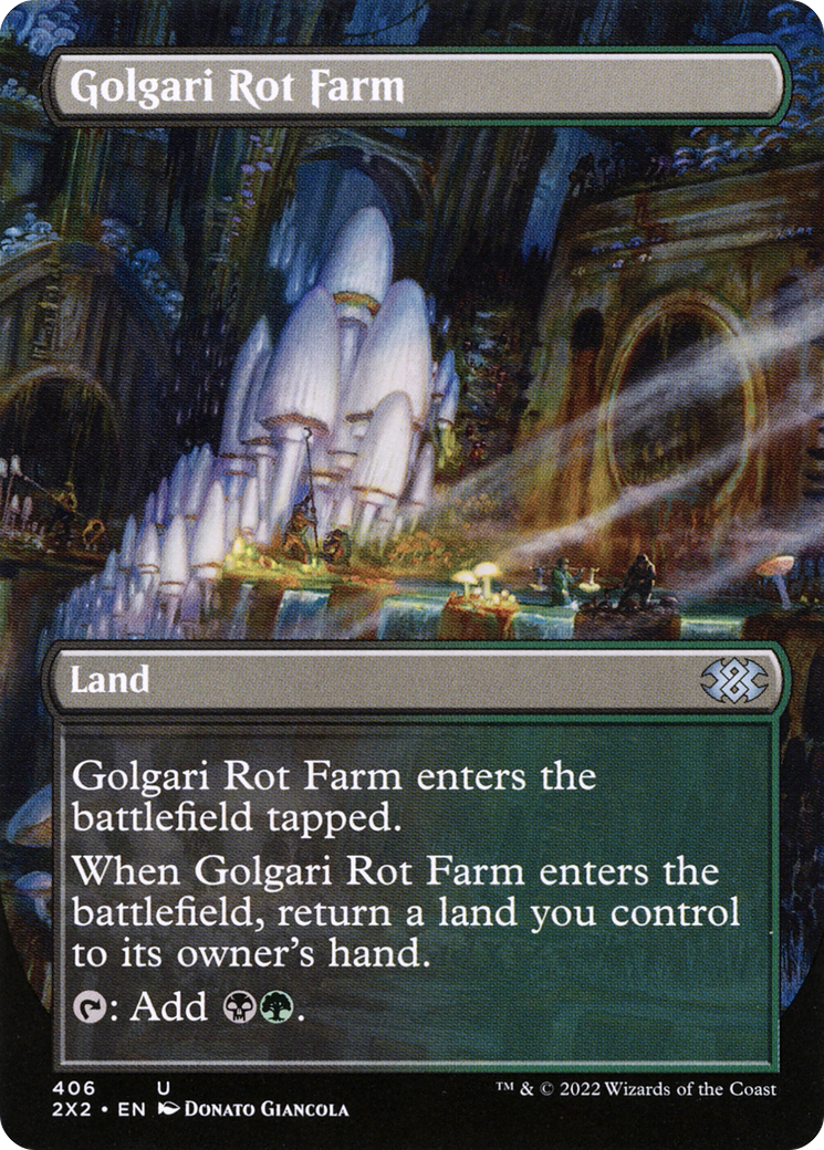 Golgari Rot Farm (Borderless Alternate Art) [Double Masters 2022] Foil