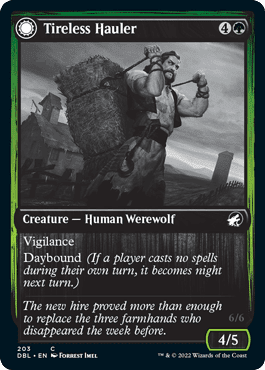 Tireless Hauler // Dire-Strain Brawler [Innistrad: Double Feature] Foil