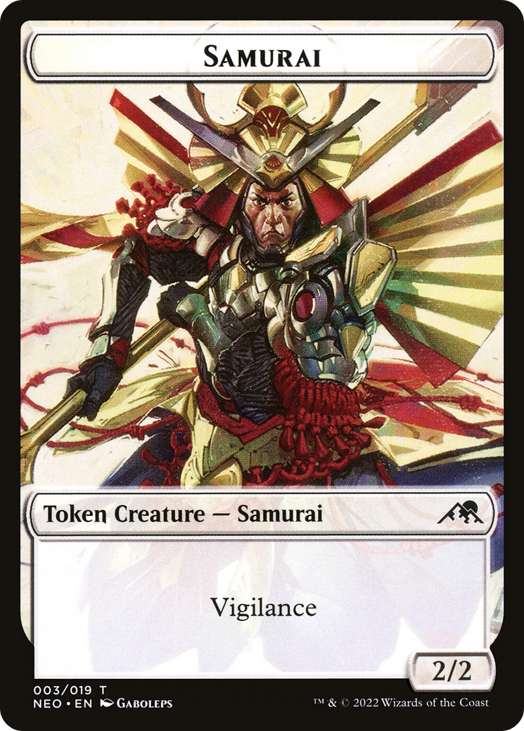 Samurai (TNEO-003) - Kamigawa: Neon Dynasty Tokens Foil