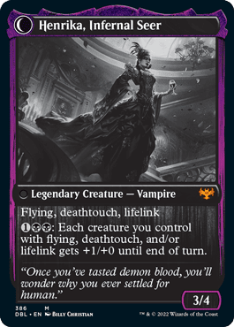 Henrika Domnathi // Henrika, Infernal Seer [Innistrad: Double Feature] Foil