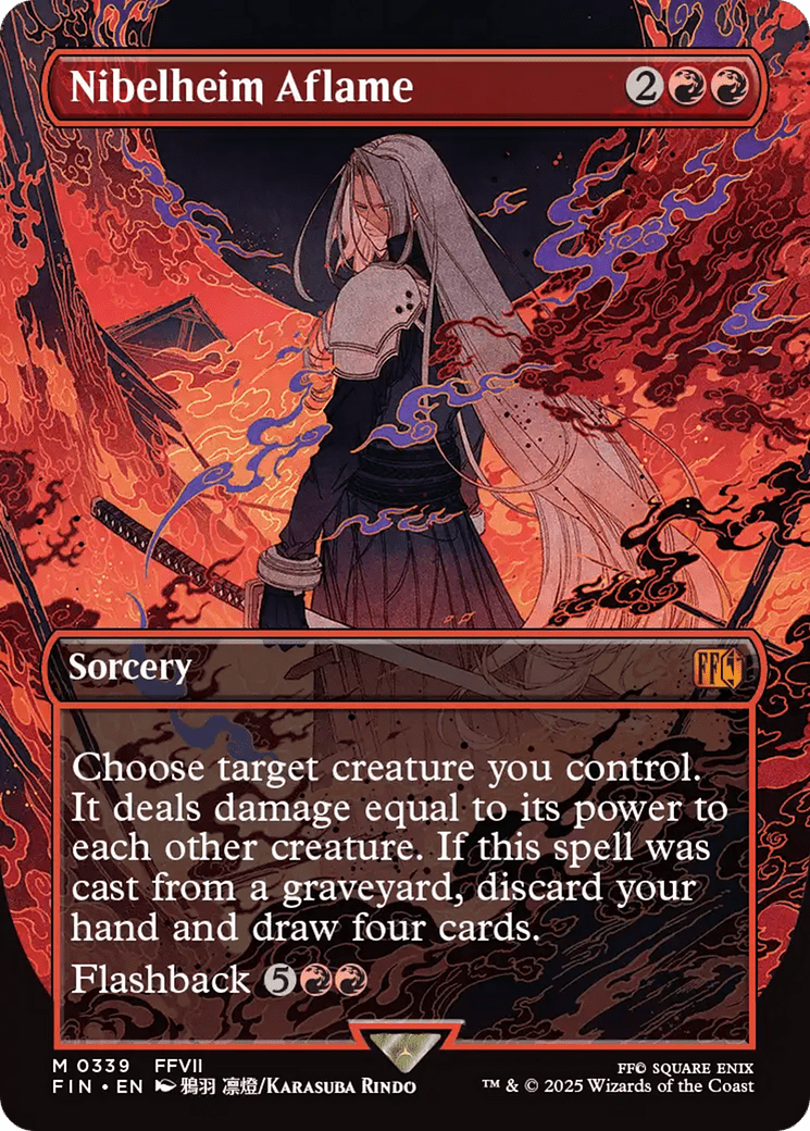 Nibelheim Aflame (Borderless) (339) [FINAL FANTASY]  Foil