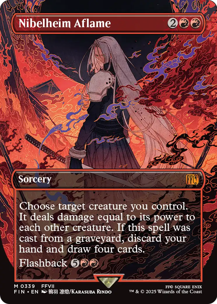 Nibelheim Aflame (Borderless) (339) [FINAL FANTASY]  Foil