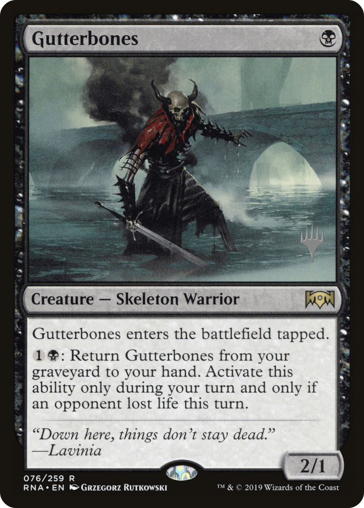 Gutterbones (Promo Pack) [Ravnica Allegiance Promos] Foil