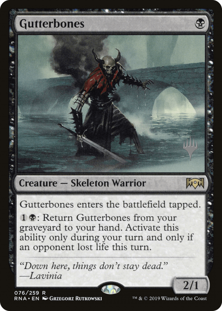 Gutterbones (Promo Pack) [Ravnica Allegiance Promos] Foil