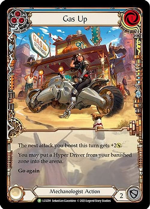 Gas Up (Blue) [LGS204] (Promo)  Rainbow Foil