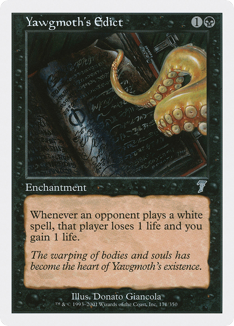 Yawgmoth's Edict (7ED-171) - Seventh Edition
