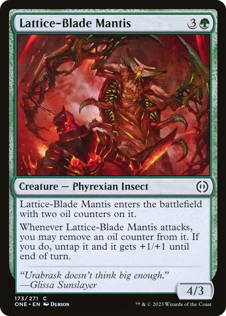 Lattice-Blade Mantis [Phyrexia: All Will Be One] Foil