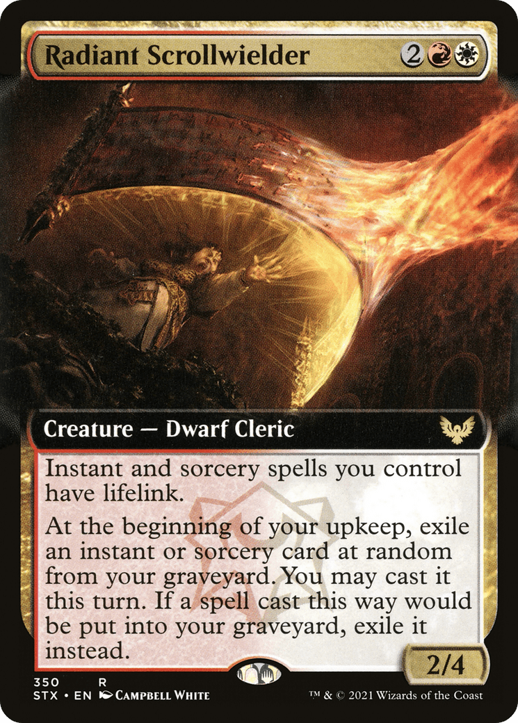 Radiant Scrollwielder (Extended Art) [Strixhaven: School of Mages] Foil