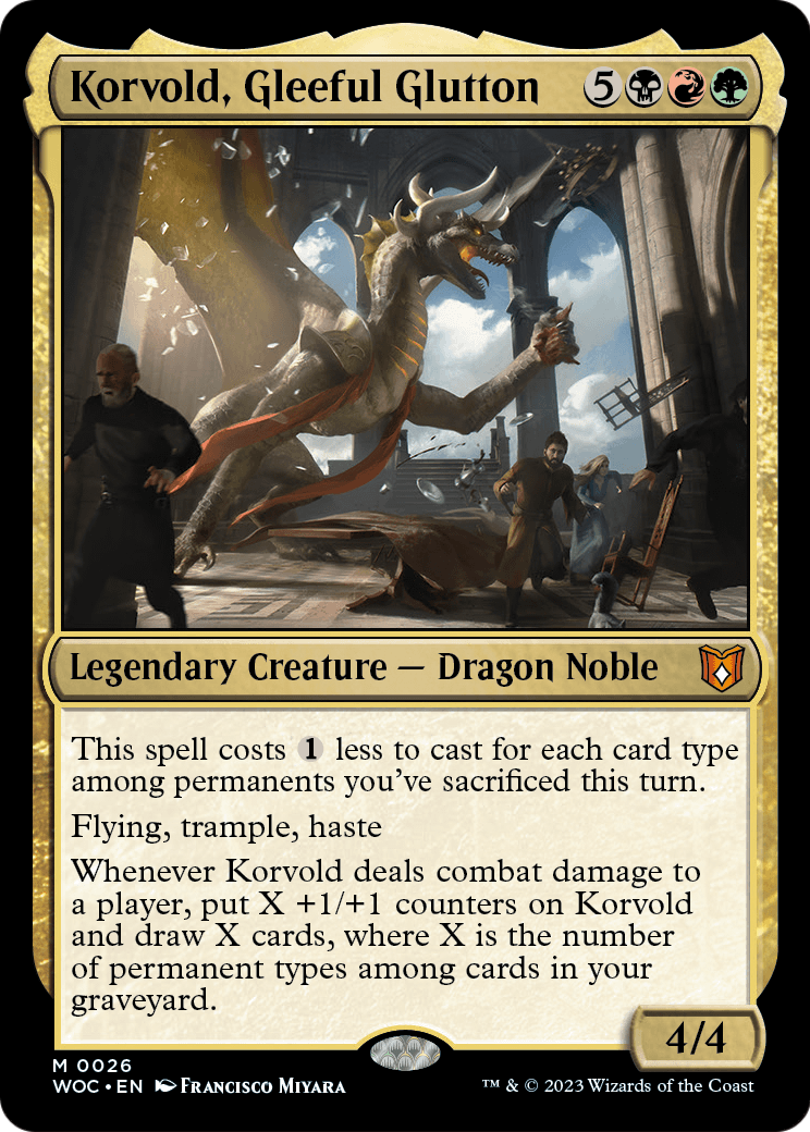 Korvold, Gleeful Glutton [Wilds of Eldraine Commander] Foil