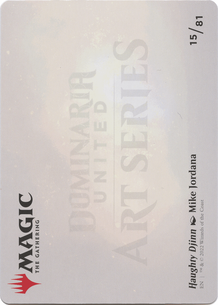 Haughty Djinn // Haughty Djinn (ADMU-015) - Dominaria United Art Series (Borderless) Foil