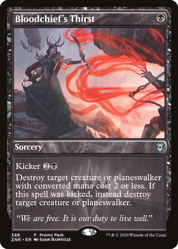 Bloodchief's Thirst (Promo Pack) [Zendikar Rising Promos] Foil