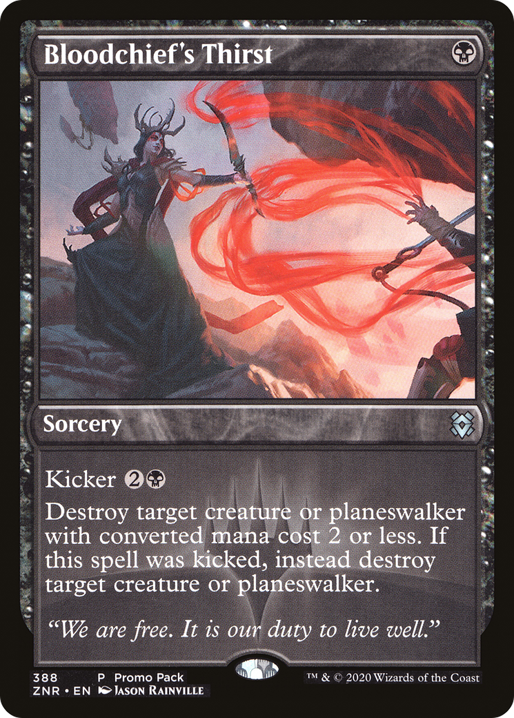 Bloodchief's Thirst (Promo Pack) [Zendikar Rising Promos] Foil
