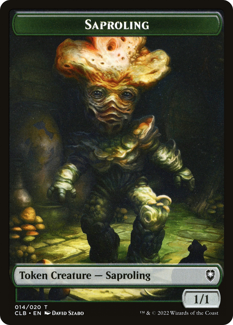 Saproling (TCLB-014) - Battle for Baldur's Gate Tokens Foil