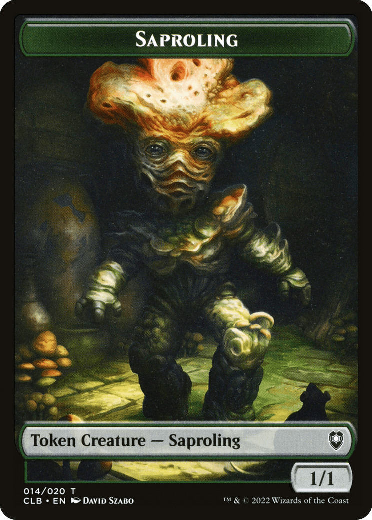 Saproling (TCLB-014) - Battle for Baldur's Gate Tokens Foil