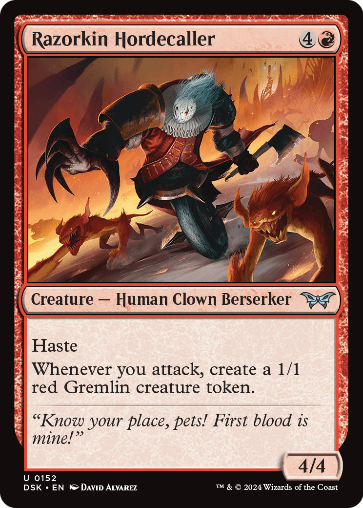 Razorkin Hordecaller [Duskmourn: House of Horror] Foil