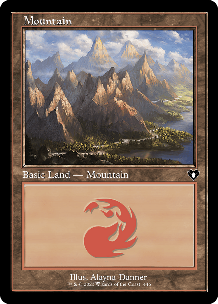 Mountain (446) (Retro) [Commander Masters] Foil