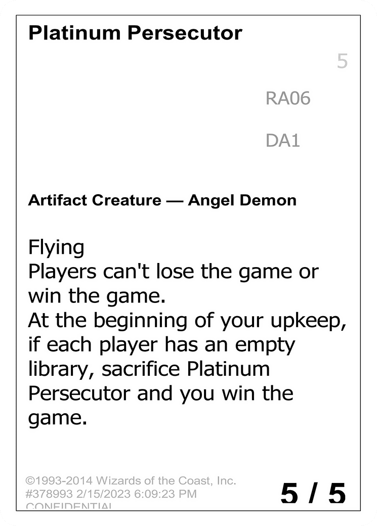 Platinum Persecutor (DA1-RA06A) - Unknown Event