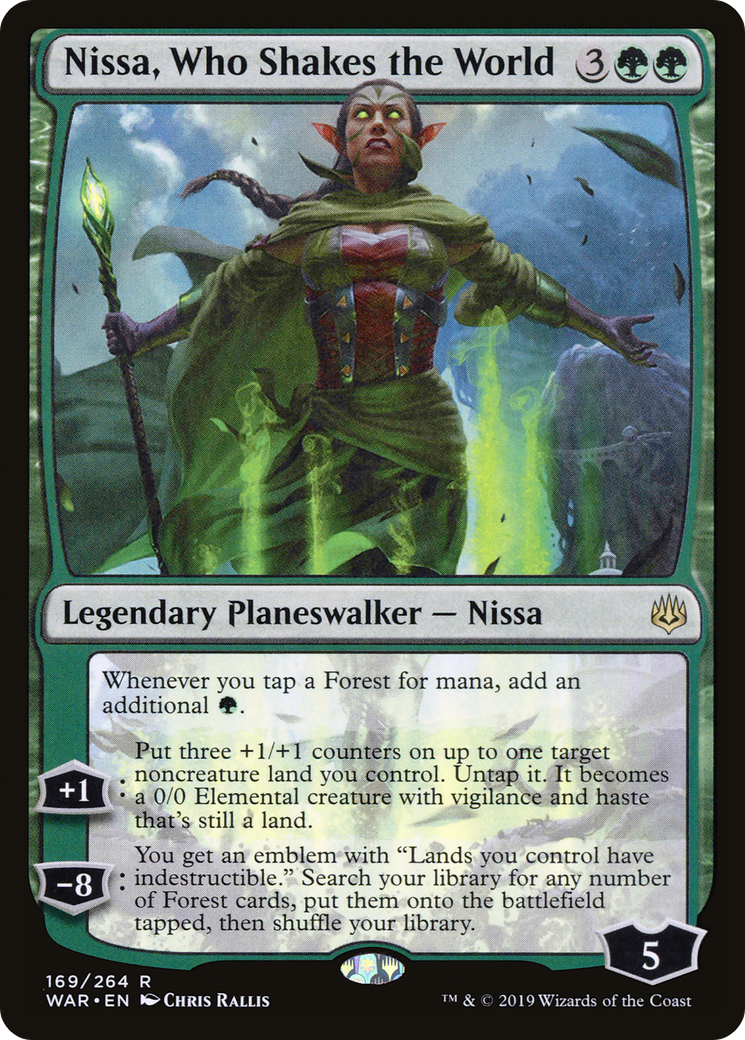 Nissa, Who Shakes the World [War of the Spark] Foil
