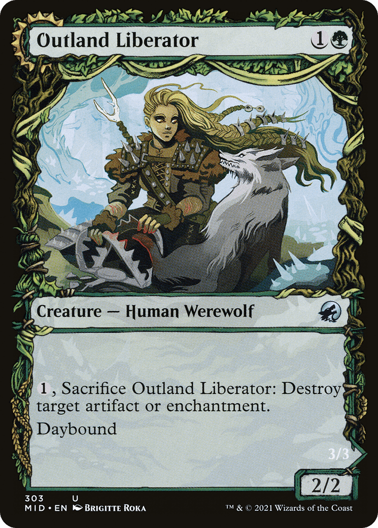 Outland Liberator // Frenzied Trapbreaker (Showcase Equinox) [Innistrad: Midnight Hunt] Foil