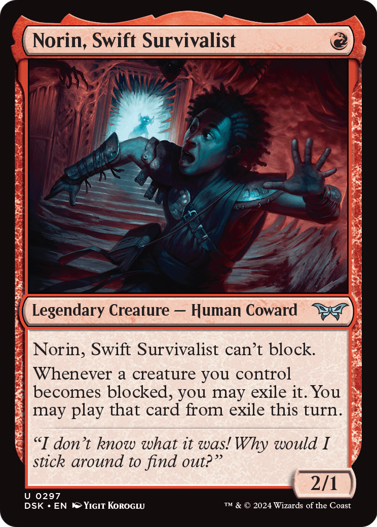 Norin, Swift Survivalist (0297) [Duskmourn: House of Horror] Foil