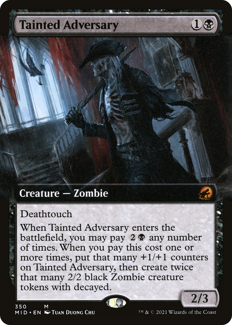 Tainted Adversary (Extended Art) [Innistrad: Midnight Hunt] Foil