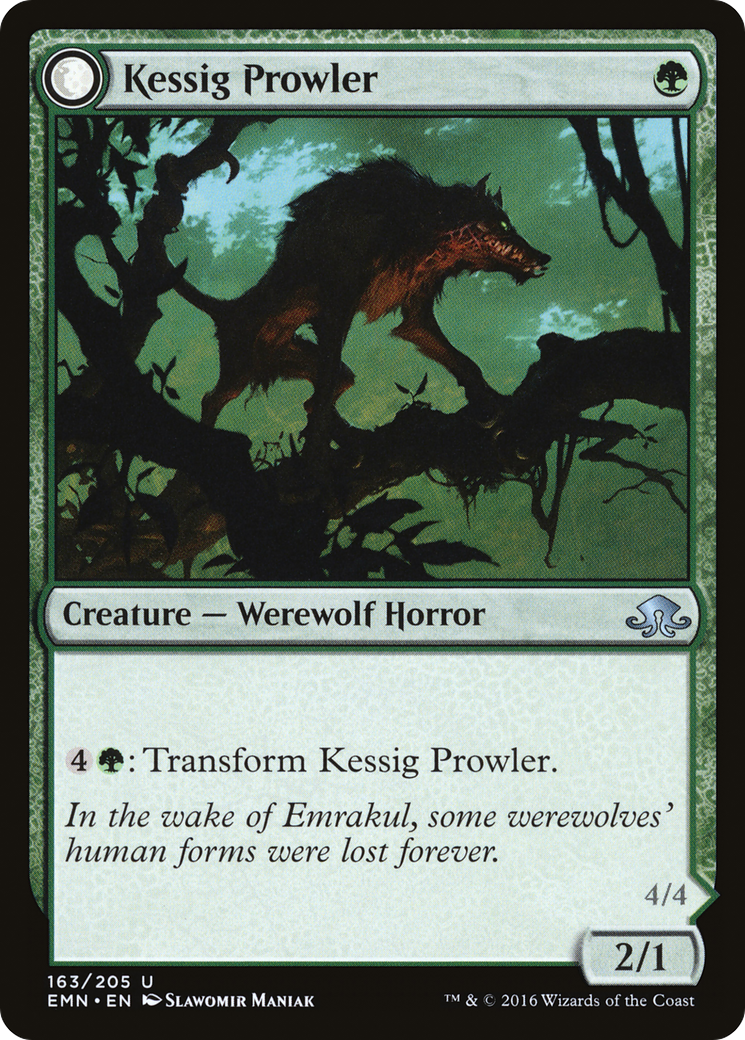Kessig Prowler // Sinuous Predator [Eldritch Moon] Foil