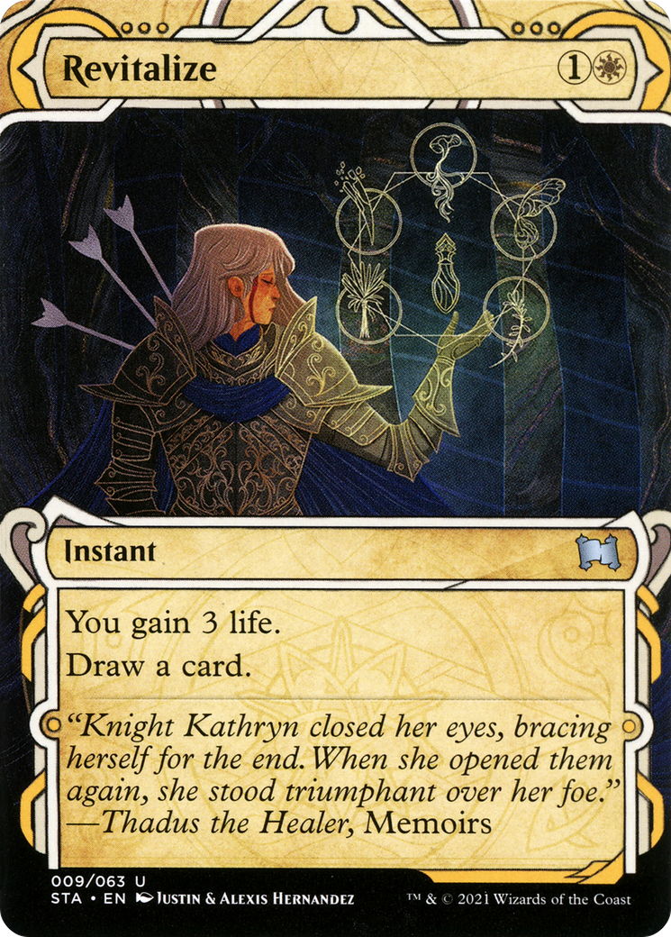 Revitalize (STA-009) - Strixhaven Mystical Archive: (Showcase) (Borderless) Etched Foil