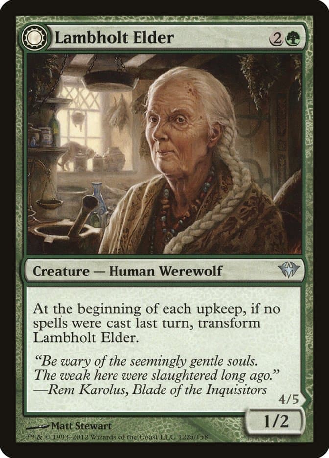 Lambholt Elder // Silverpelt Werewolf [Dark Ascension] Foil