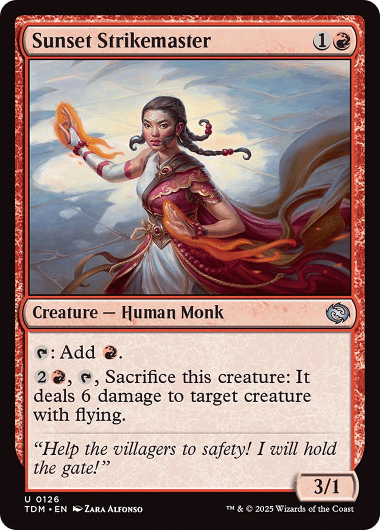 Sunset Strikemaster (126) [Tarkir: Dragonstorm]  Foil