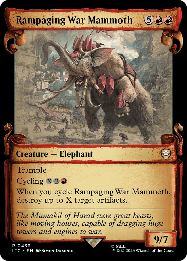 Rampaging War Mammoth [The Lord of the Rings: Tales of Middle-Earth Commander Showcase Scrolls] Foil