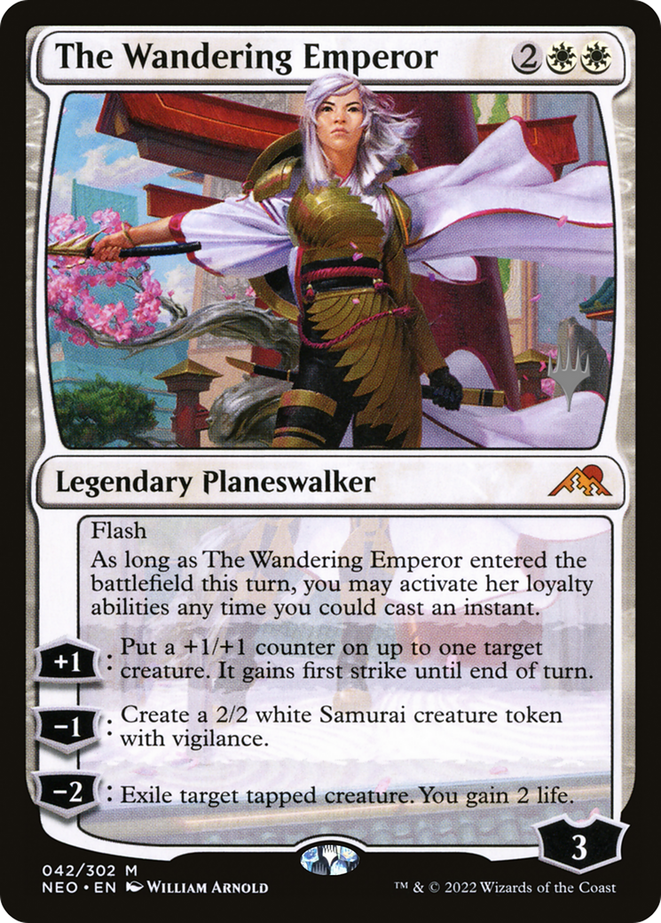 The Wandering Emperor (Promo Pack) [Kamigawa: Neon Dynasty Promos] Foil