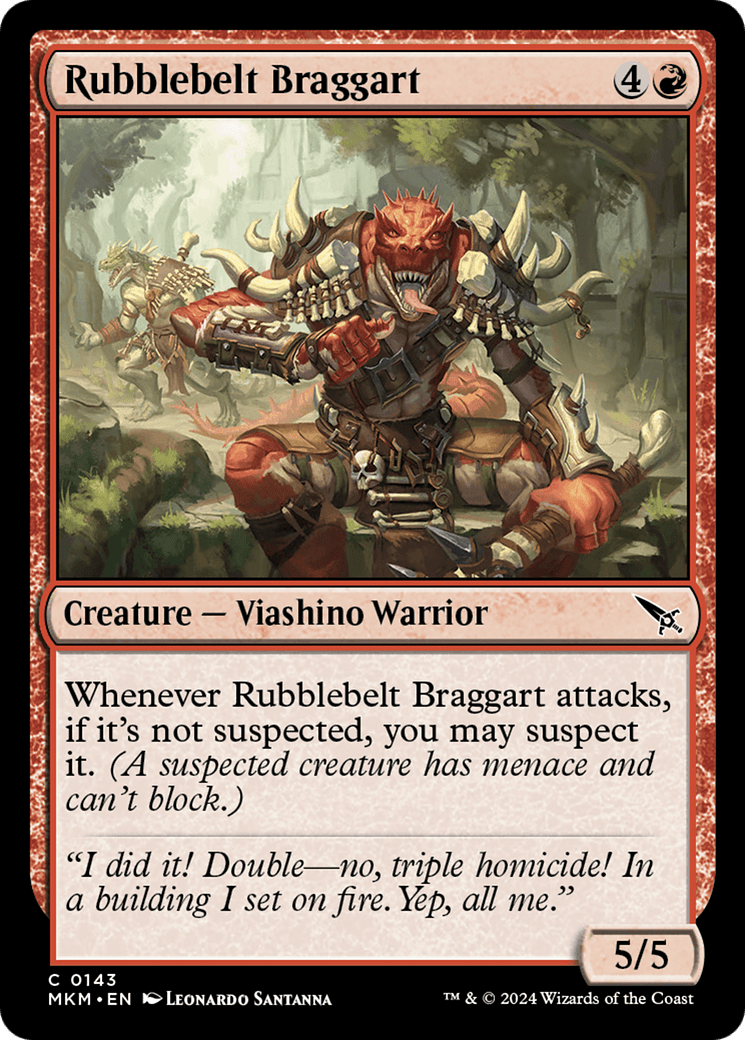 Rubblebelt Braggart [Murders at Karlov Manor] Foil