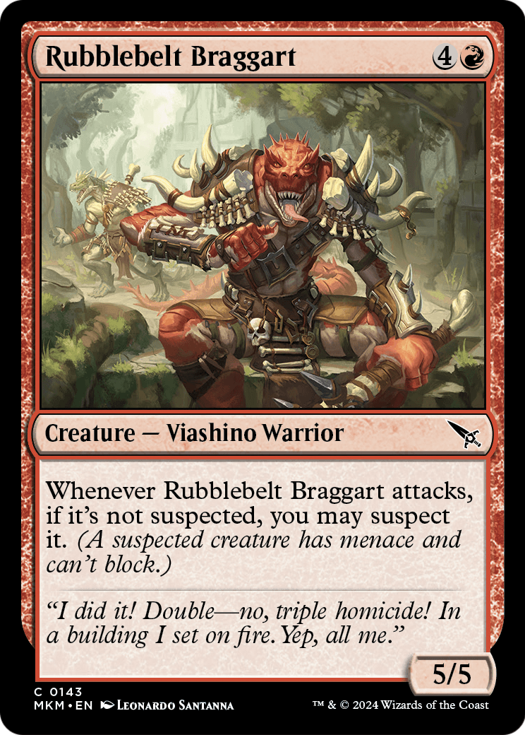 Rubblebelt Braggart [Murders at Karlov Manor] Foil