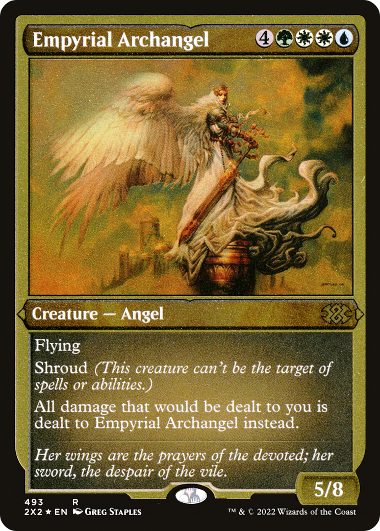 Empyrial Archangel (2X2-493) - Double Masters 2022 Etched Foil