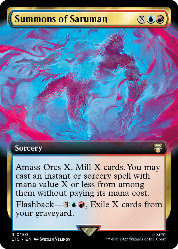 Summons of Saruman (Extended Art) [The Lord of the Rings: Tales of Middle-Earth Commander] Foil