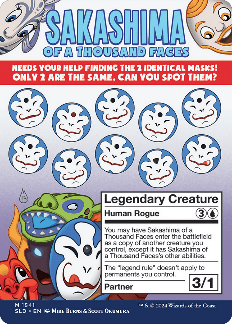 Sakashima of a Thousand Faces // Sakashima of a Thousand Faces (SLD-1541) - Secret Lair Drop Foil