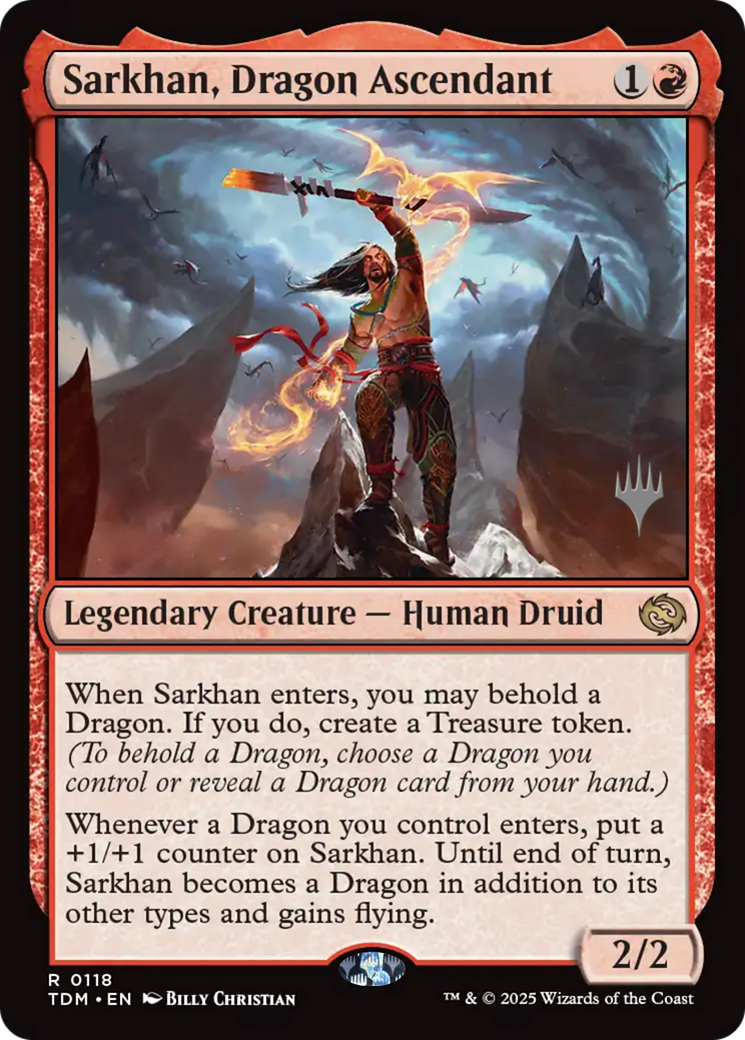 Sarkhan, Dragon Ascendant (118) [Promo Pack: Tarkir: Dragonstorm]  Foil