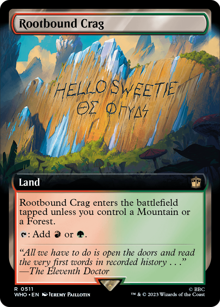 Rootbound Crag (Extended Art) [Doctor Who] Foil