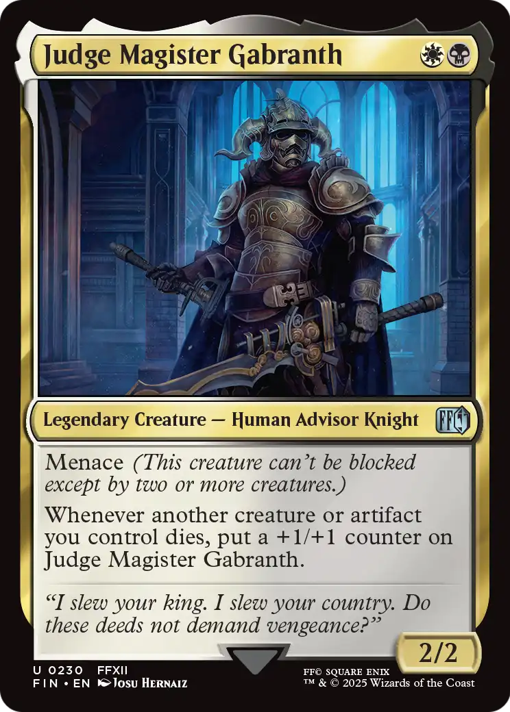 Judge Magister Gabranth (230) [FINAL FANTASY]  Foil