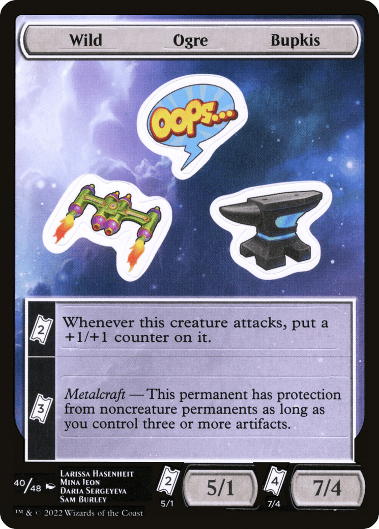 Wild Ogre Bupkis (040) [Unfinity Sticker Sheets]  Foil