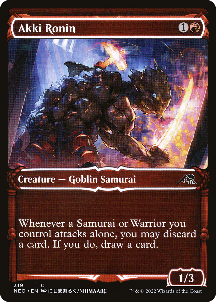Akki Ronin (Showcase Samurai) [Kamigawa: Neon Dynasty] Foil