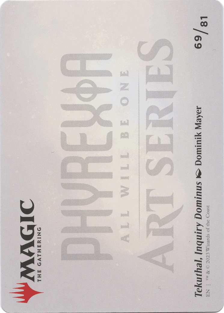Tekuthal, Inquiry Dominus // Tekuthal, Inquiry Dominus (AONE-069) - Phyrexia: All Will Be One Art Series (Borderless) Foil