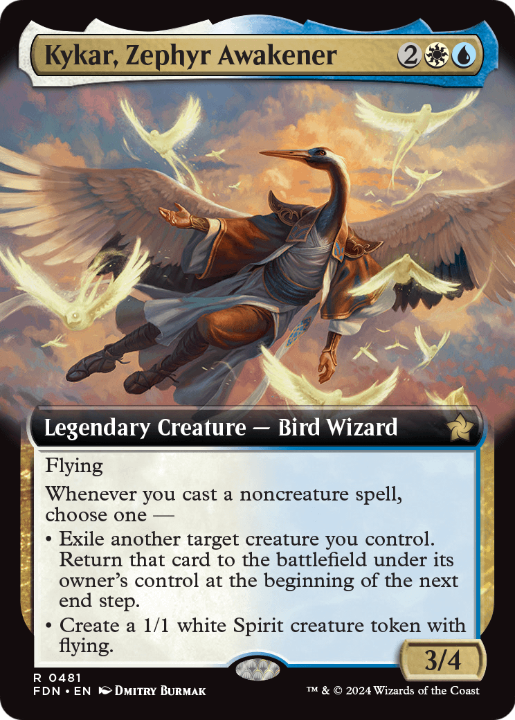 Kykar, Zephyr Awakener (FDN-481) - Foundations: (Extended Art) Foil