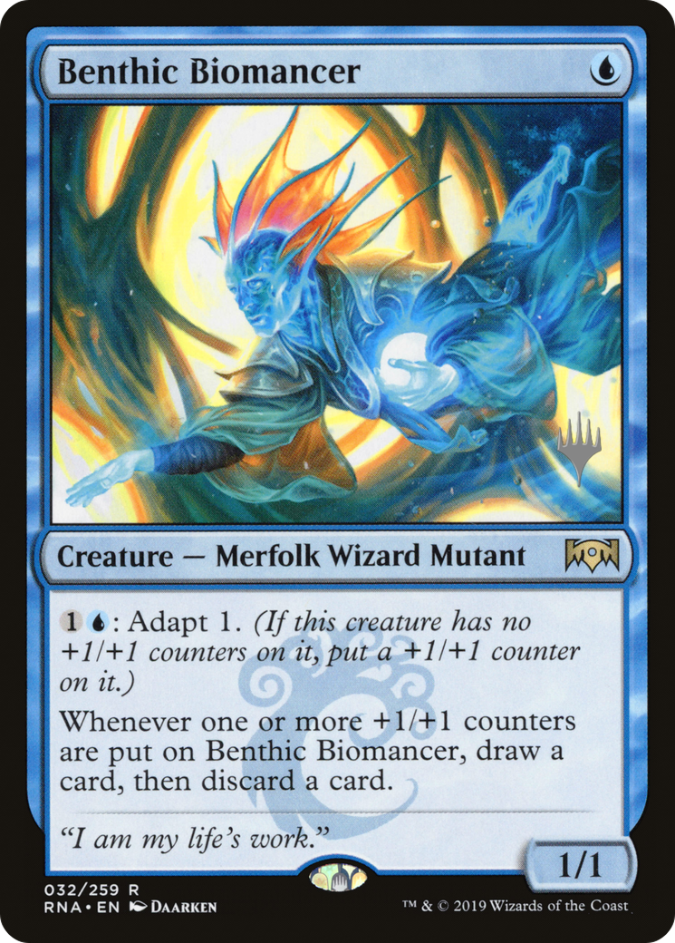 Benthic Biomancer (Promo Pack) [Ravnica Allegiance Promos] Foil
