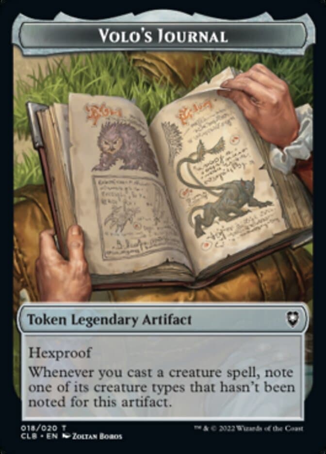 Treasure // Volo's Journal Double-Sided Token [Commander Legends: Battle for Baldur's Gate Tokens] Foil
