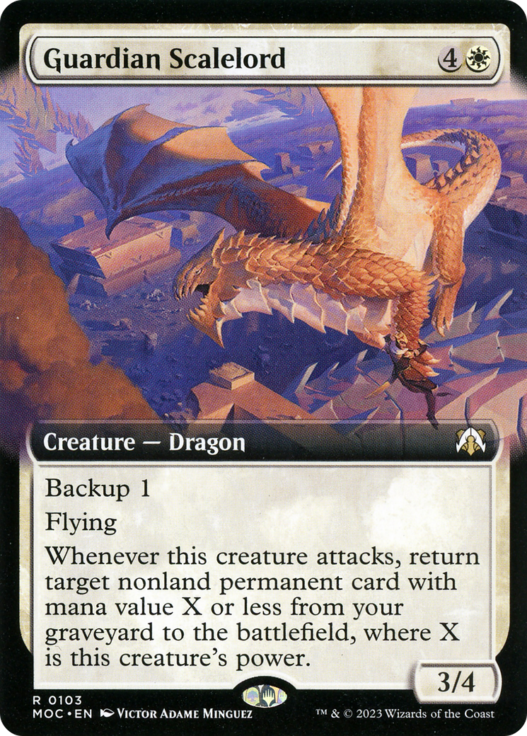 Guardian Scalelord (Extended Art) [March of the Machine Commander] Foil