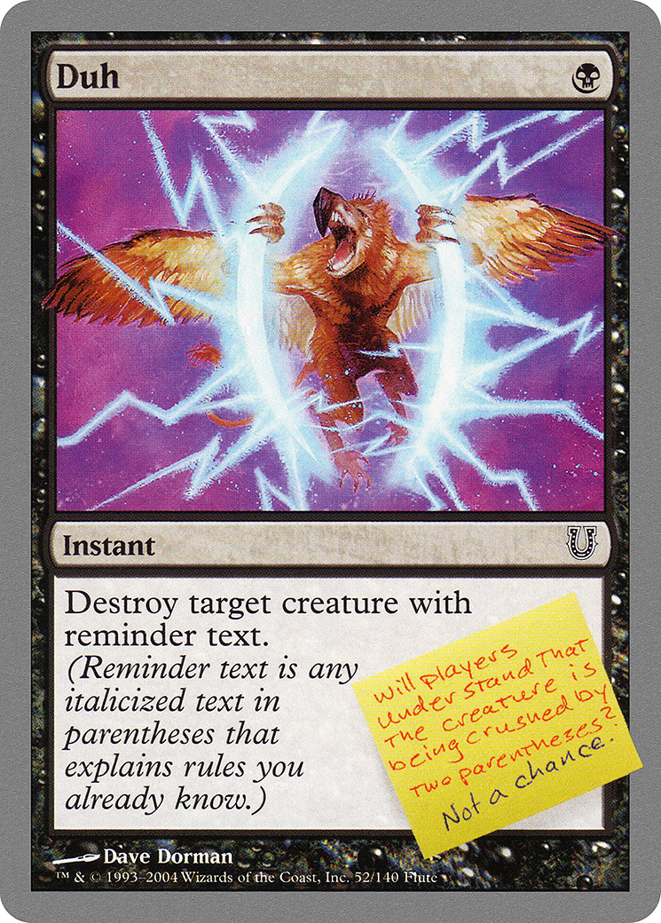 Duh [Unhinged] Foil