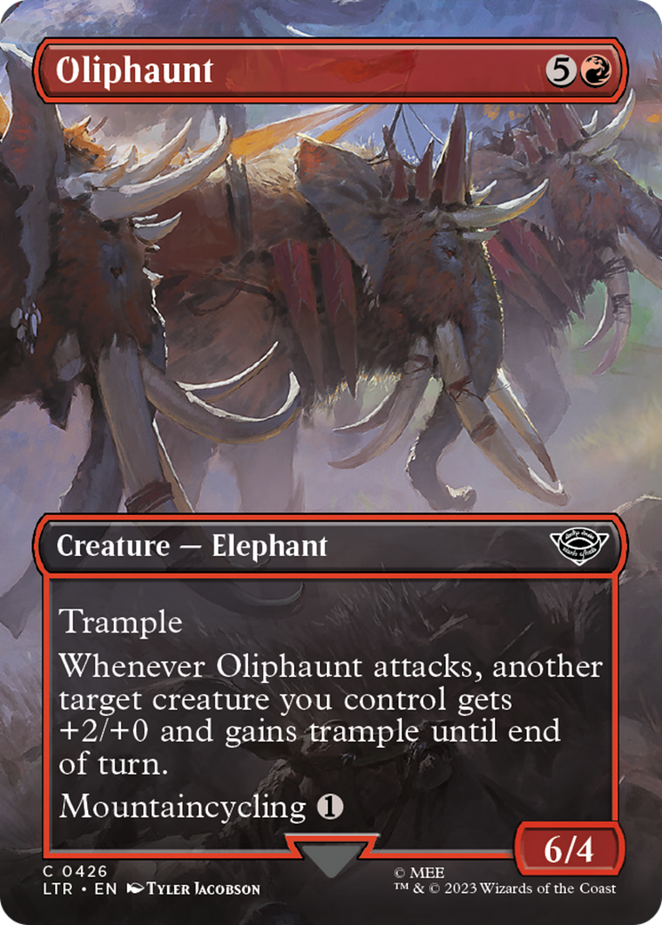 Oliphaunt (Borderless Alternate Art) [The Lord of the Rings: Tales of Middle-Earth] Foil